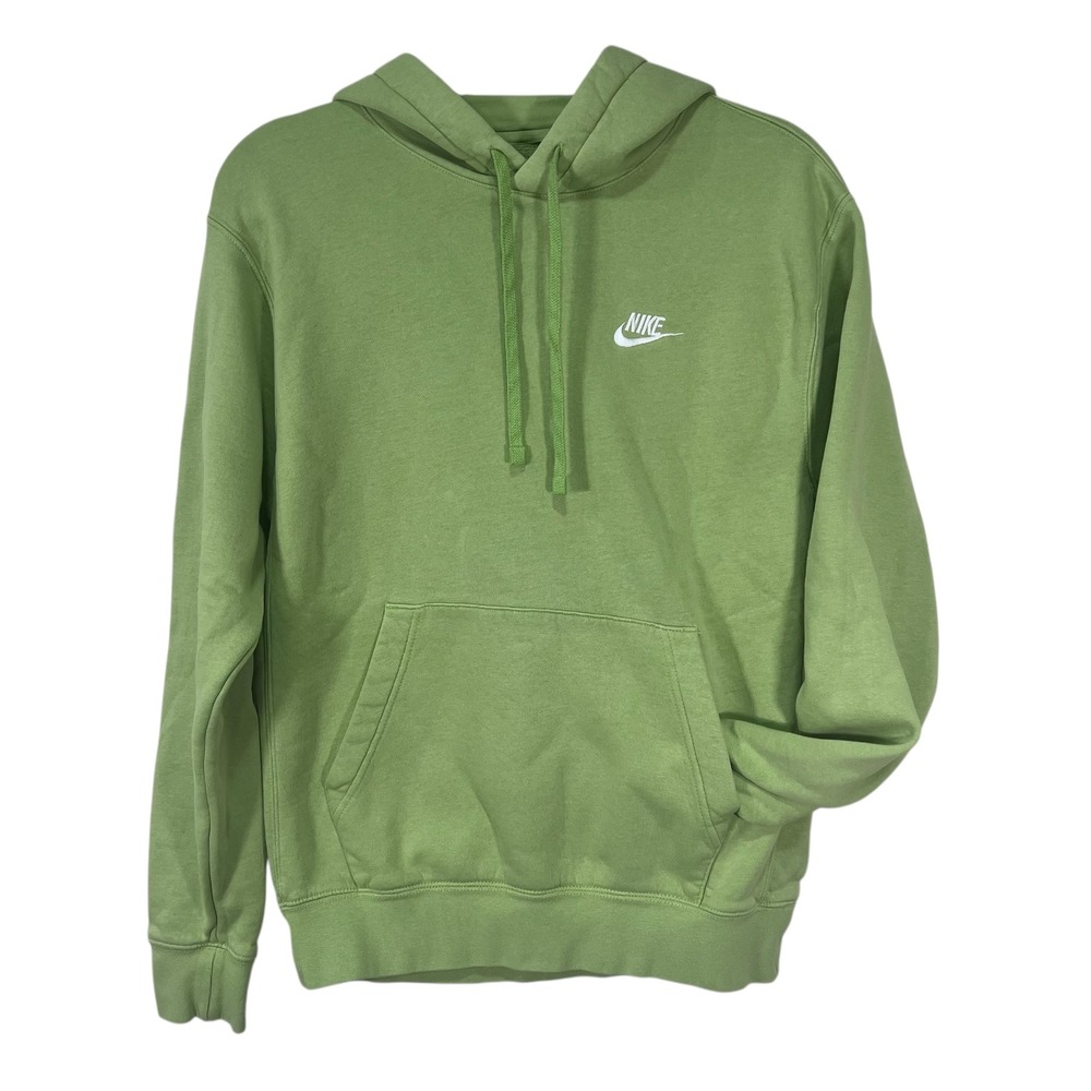 Nike‎ Sportswear Club Fleece Hoodie Mens Small Green BV2654-332 Sweatshirt A11